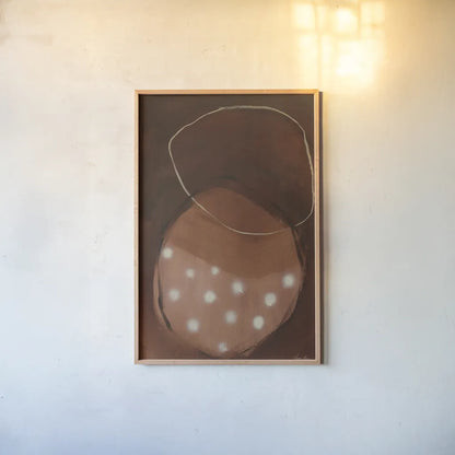 Winter Hibernation by Laura Horn. shown as a paper print in a natural frame. Available as a archival giclee rolled canvas, fine art paper, or poster print. SKU 73166h.