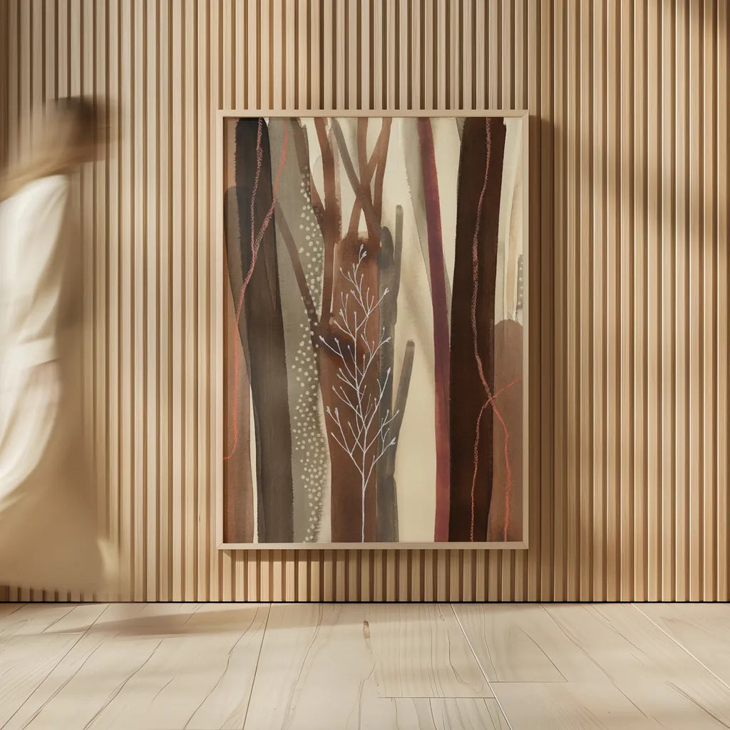 Woodland Awakening by Laura Horn. shown as over sized large wall art. Available as an archival giclee rolled canvas, fine art paper, or poster print. SKU 78529h.