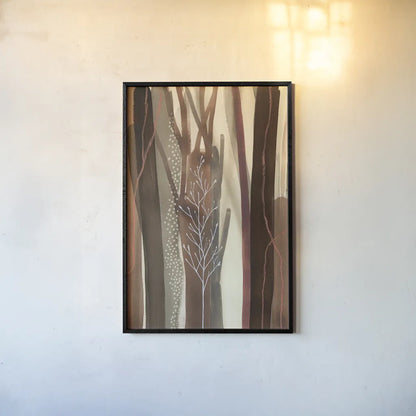 Woodland Awakening by Laura Horn. shown as a paper print in a black flame. Available as a archival giclee rolled canvas, fine art paper, or poster print. SKU 78529h.