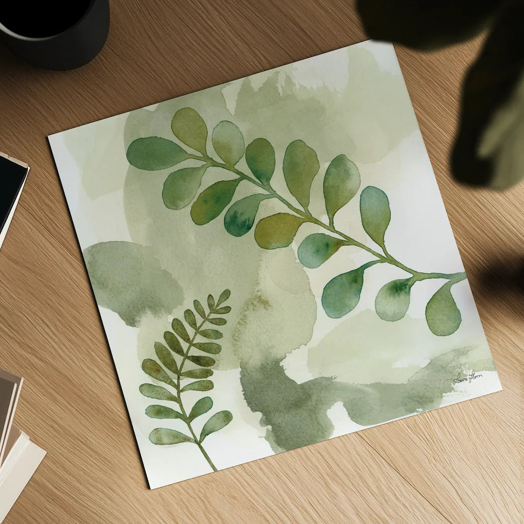 Woodland Walk III by Laura Horn. Shown as a detailed flat fine art print, highlighting archival giclee quality. Available as an archival giclee rolled canvas, fine art paper, or poster print. SKU 72225a.