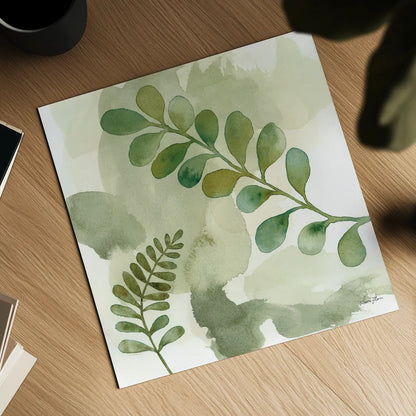Woodland Walk III by Laura Horn. Shown as a detailed flat fine art print, highlighting archival giclee quality. Available as an archival giclee rolled canvas, fine art paper, or poster print. SKU 72225a.