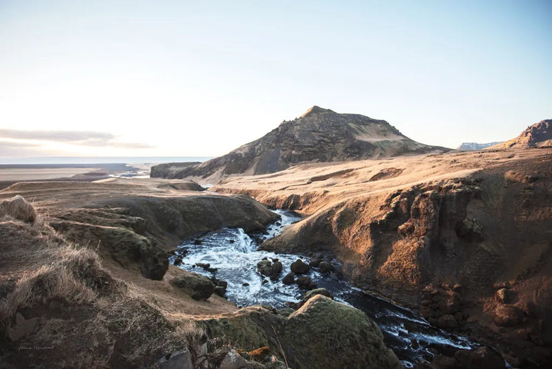 Above Skogafoss by Laura Marshall. SKU 69903i. Archival Giclee Fine art print for wall decor.