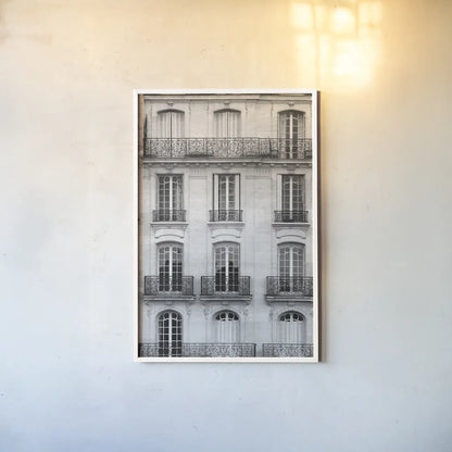 Across the Street I by Laura Marshall. shown as a paper print in a white frame. Available as a archival giclee rolled canvas, fine art paper, or poster print. SKU 21914h.