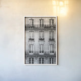 Across the Street II by Laura Marshall. shown as a paper print in a white frame. Available as a archival giclee rolled canvas, fine art paper, or poster print. SKU 21915h.