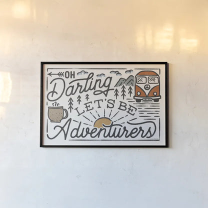 Adventurous I by Laura Marshall. shown as a paper print in a black flame. Available as a archival giclee rolled canvas, fine art paper, or poster print. SKU 58453i.