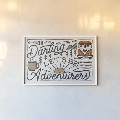 Adventurous I by Laura Marshall. shown as a paper print in a white frame. Available as a archival giclee rolled canvas, fine art paper, or poster print. SKU 58453i.