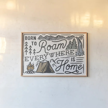 Adventurous II by Laura Marshall. shown as a paper print in a natural frame. Available as a archival giclee rolled canvas, fine art paper, or poster print. SKU 58454i.