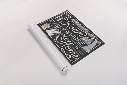 Adventurous II Black by Laura Marshall. shown as a rolled paper print. Available as archival giclee rolled canvas, fine art paper, or poster print. SKU 58461i.