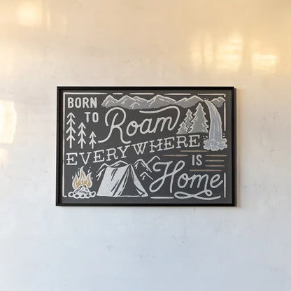 Adventurous II Black by Laura Marshall. shown as a paper print in a black flame. Available as a archival giclee rolled canvas, fine art paper, or poster print. SKU 58461i.