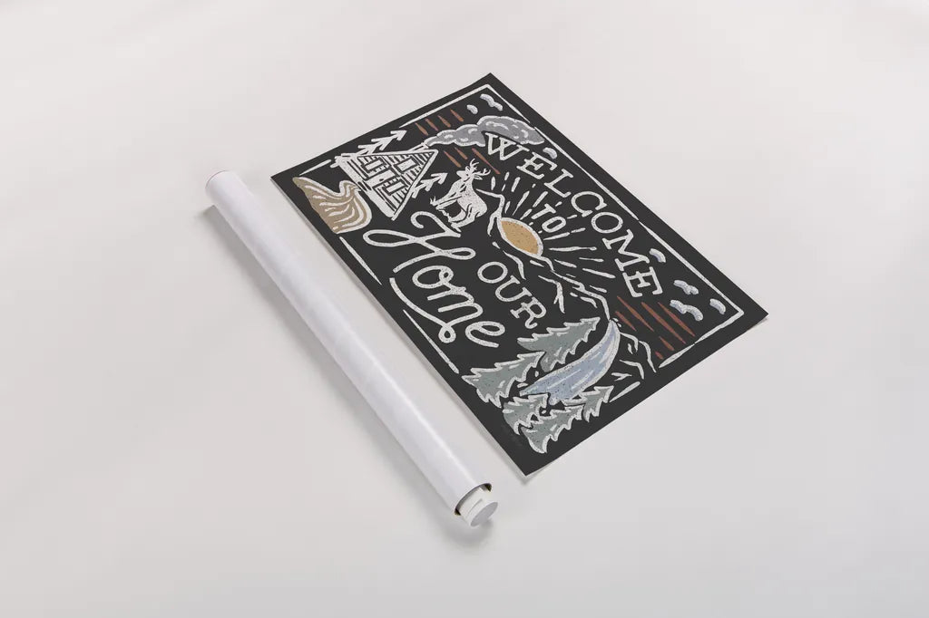 Adventurous III Black by Laura Marshall. shown as a rolled paper print. Available as archival giclee rolled canvas, fine art paper, or poster print. SKU 58462i.