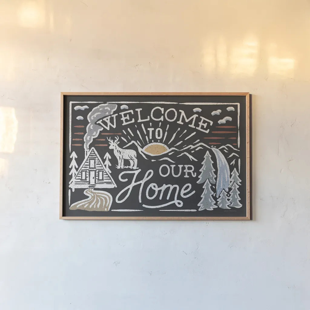 Adventurous III Black by Laura Marshall. shown as a paper print in a natural frame. Available as a archival giclee rolled canvas, fine art paper, or poster print. SKU 58462i.