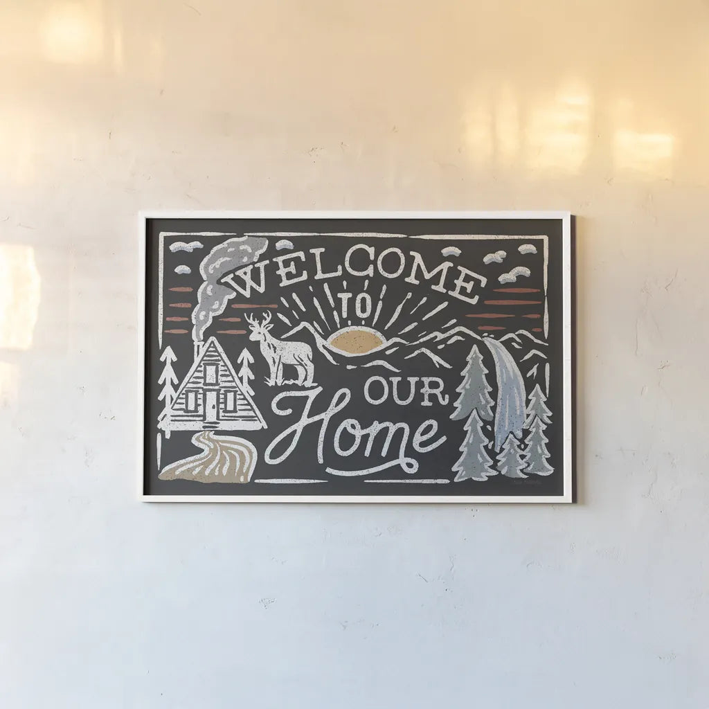 Adventurous III Black by Laura Marshall. shown as a paper print in a white frame. Available as a archival giclee rolled canvas, fine art paper, or poster print. SKU 58462i.