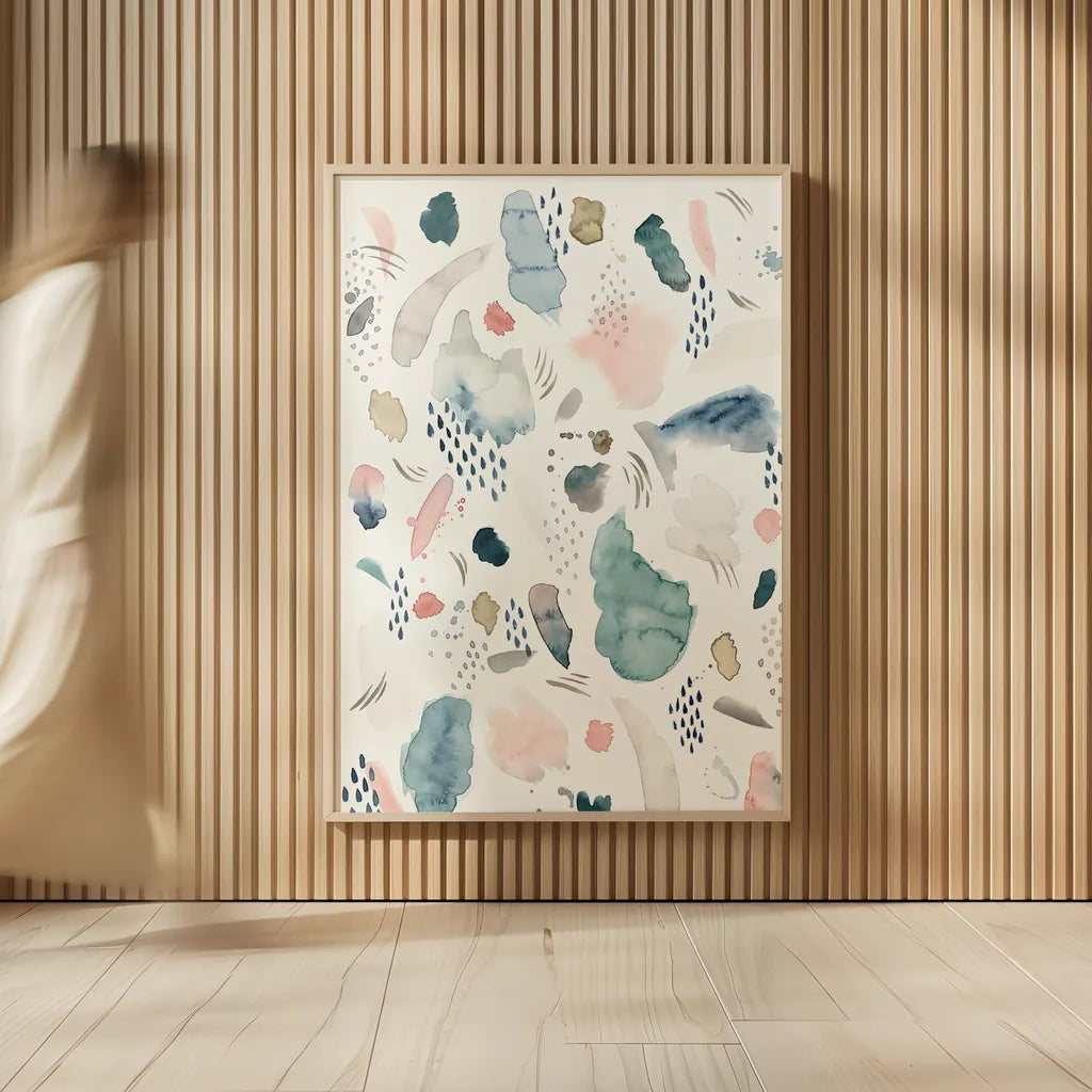 April Showers by Laura Marshall. shown as over sized large wall art. Available as an archival giclee rolled canvas, fine art paper, or poster print. SKU 32598h.