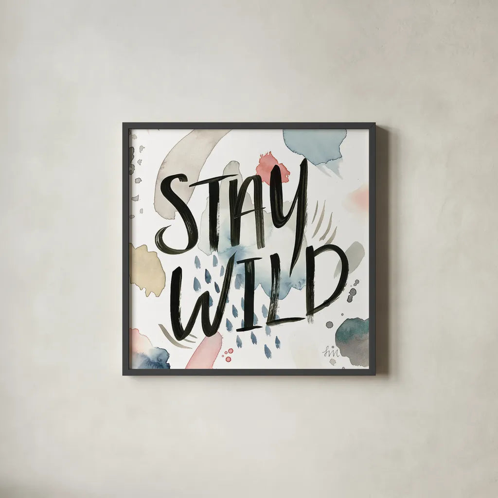 April Showers Inspiration I by Laura Marshall. Shown in a sleek black glass frame for a contemporary gallery look. Available as an archival giclee rolled canvas, fine art paper, or poster print. SKU 33165a.