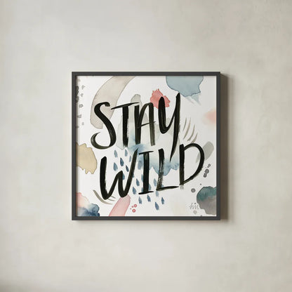 April Showers Inspiration I by Laura Marshall. Shown in a sleek black glass frame for a contemporary gallery look. Available as an archival giclee rolled canvas, fine art paper, or poster print. SKU 33165a.