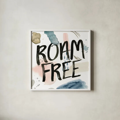 April Showers Inspiration II by Laura Marshall. Shown in a crisp white glass frame for a clean and minimalist style. Available as an archival giclee rolled canvas, fine art paper, or poster print. SKU 33166a.