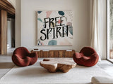 April Showers Inspiration III by Laura Marshall. Shown as extra-large giant wall art in a modern living room. Available as an archival giclee rolled canvas, fine art paper, or poster print. SKU 33167a.