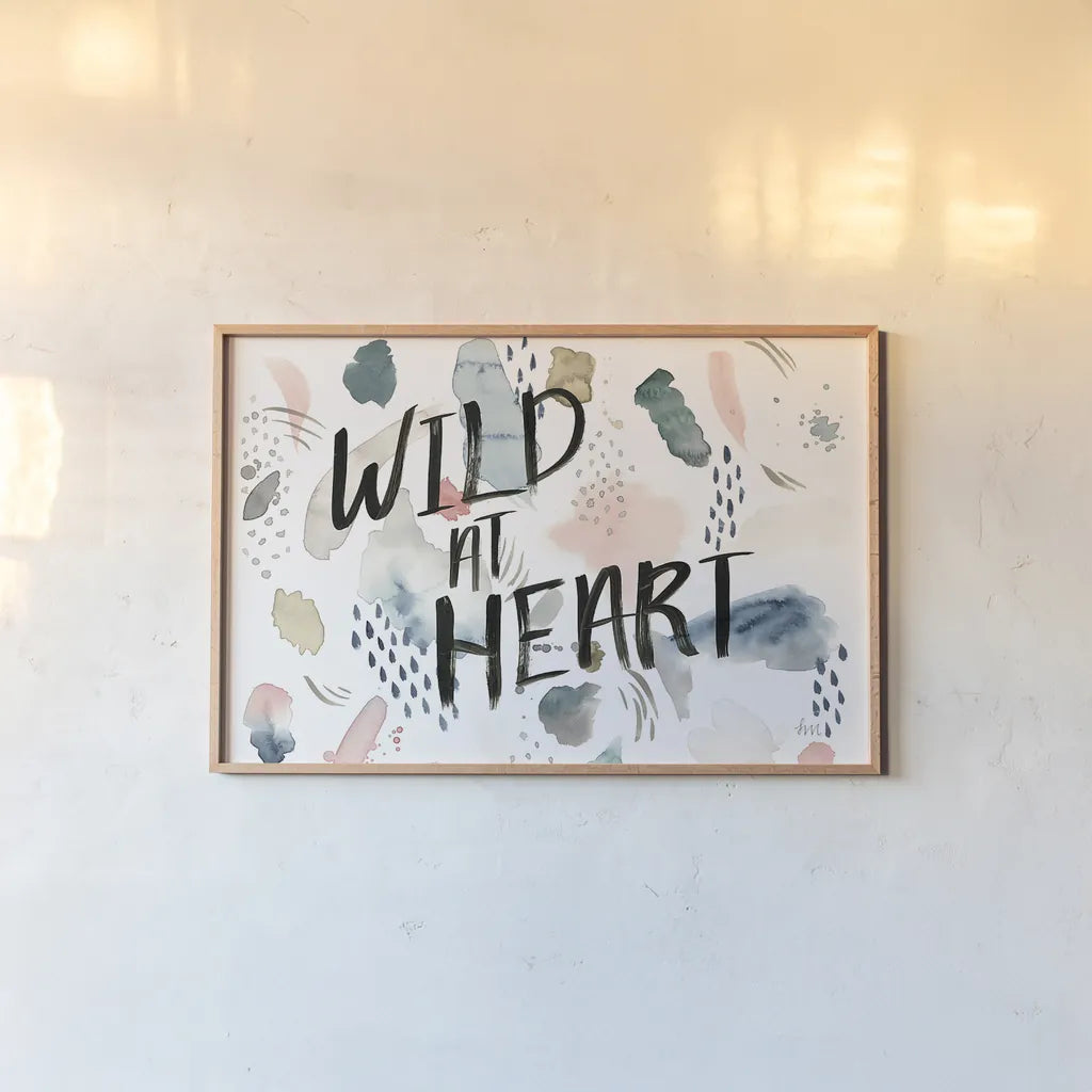 April Showers Inspiration V by Laura Marshall. shown as a paper print in a natural frame. Available as a archival giclee rolled canvas, fine art paper, or poster print. SKU 33169i.