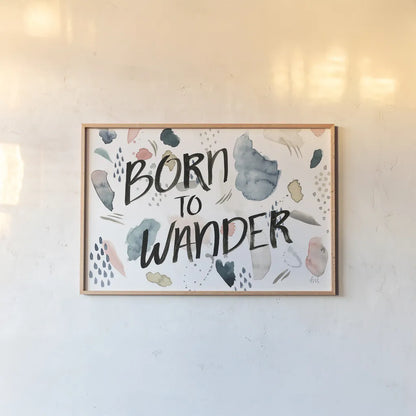 April Showers Inspiration VI by Laura Marshall. shown as a paper print in a natural frame. Available as a archival giclee rolled canvas, fine art paper, or poster print. SKU 33170i.