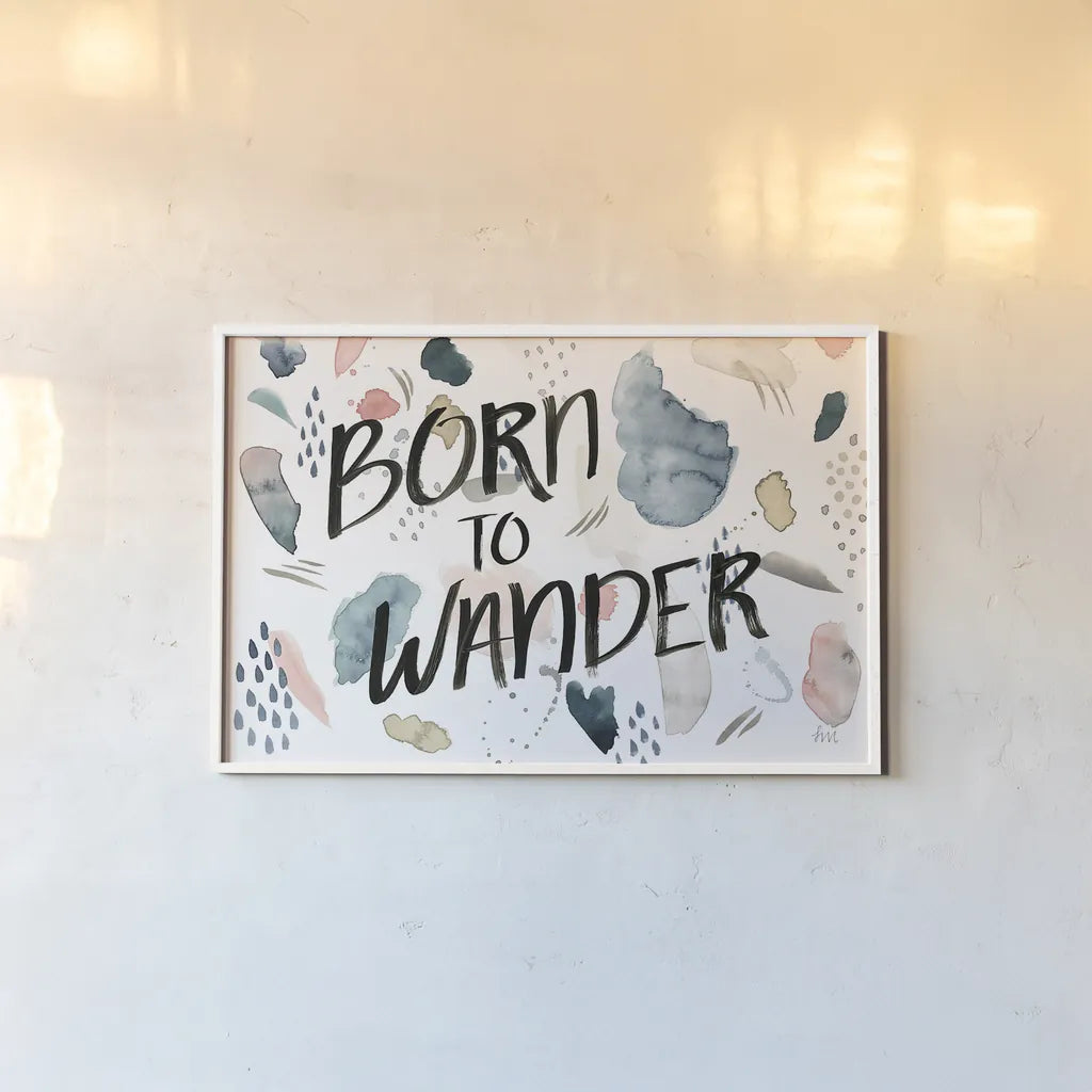 April Showers Inspiration VI by Laura Marshall. shown as a paper print in a white frame. Available as a archival giclee rolled canvas, fine art paper, or poster print. SKU 33170i.