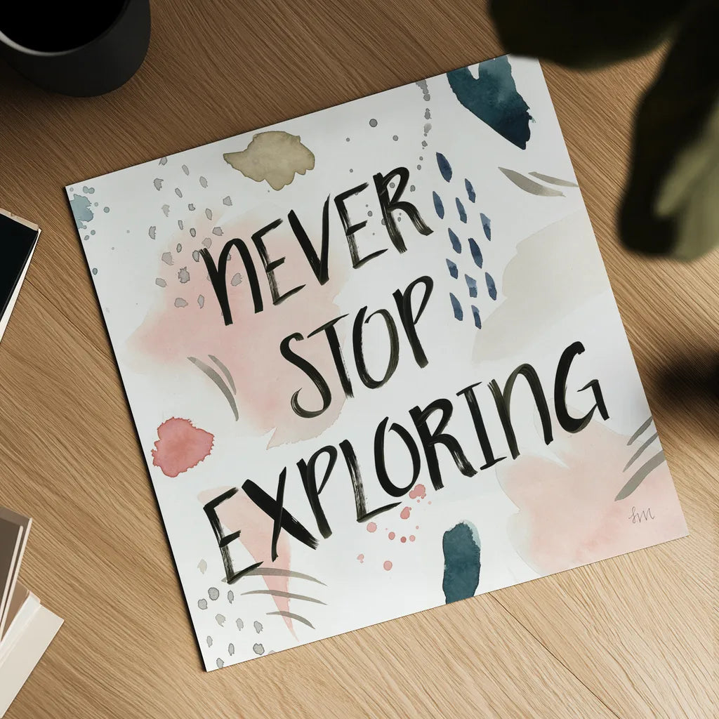 April Showers VII Inspiration Blush by Laura Marshall. Shown as a detailed flat fine art print, highlighting archival giclee quality. Available as an archival giclee rolled canvas, fine art paper, or poster print. SKU 54186a.