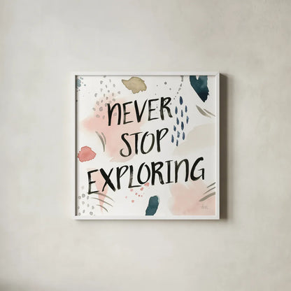 April Showers VII Inspiration Blush by Laura Marshall. Shown in a crisp white glass frame for a clean and minimalist style. Available as an archival giclee rolled canvas, fine art paper, or poster print. SKU 54186a.