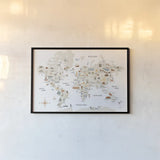 Around the World I by Laura Marshall. shown as a paper print in a black flame. Available as a archival giclee rolled canvas, fine art paper, or poster print. SKU 71724i.