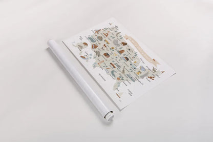 Around the World II by Laura Marshall. shown as a rolled paper print. Available as archival giclee rolled canvas, fine art paper, or poster print. SKU 71725i.