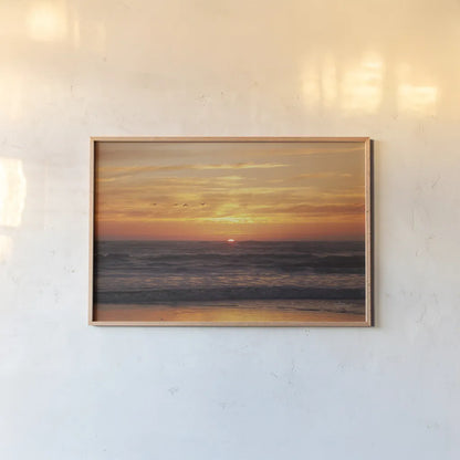 At Days End II by Laura Marshall. shown as a paper print in a natural frame. Available as a archival giclee rolled canvas, fine art paper, or poster print. SKU 42966i.