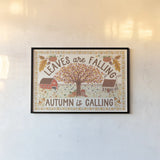 Autumn Days I by Laura Marshall. shown as a paper print in a black flame. Available as a archival giclee rolled canvas, fine art paper, or poster print. SKU 90579i.