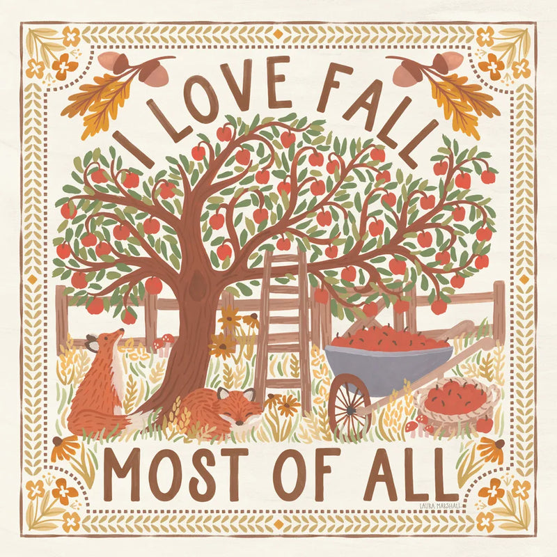 Autumn Days II by Laura Marshall. SKU 90580a. Archival Giclee Fine art print for wall decor.