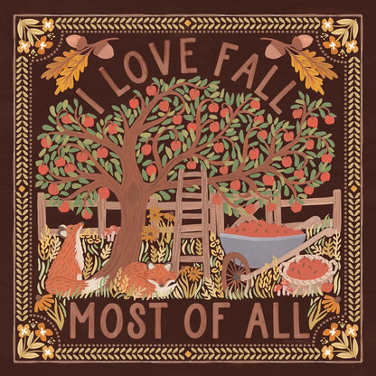 Autumn Days II Dark by Laura Marshall. SKU 90591a. Archival Giclee Fine art print for wall decor.