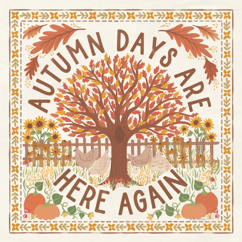 Autumn Days III by Laura Marshall. SKU 90581a. Archival Giclee Fine art print for wall decor.