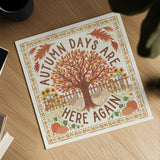 Autumn Days III by Laura Marshall. Shown as a detailed flat fine art print, highlighting archival giclee quality. Available as an archival giclee rolled canvas, fine art paper, or poster print. SKU 90581a.