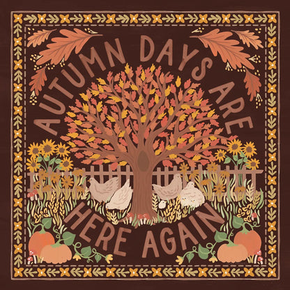 Autumn Days III Dark by Laura Marshall. SKU 90592a. Archival Giclee Fine art print for wall decor.