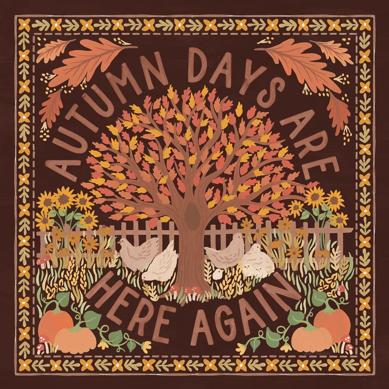 Autumn Days III Dark by Laura Marshall. SKU 90592a. Archival Giclee Fine art print for wall decor.