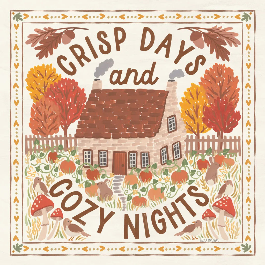 Autumn Days IV by Laura Marshall. SKU 90582a. Archival Giclee Fine art print for wall decor.