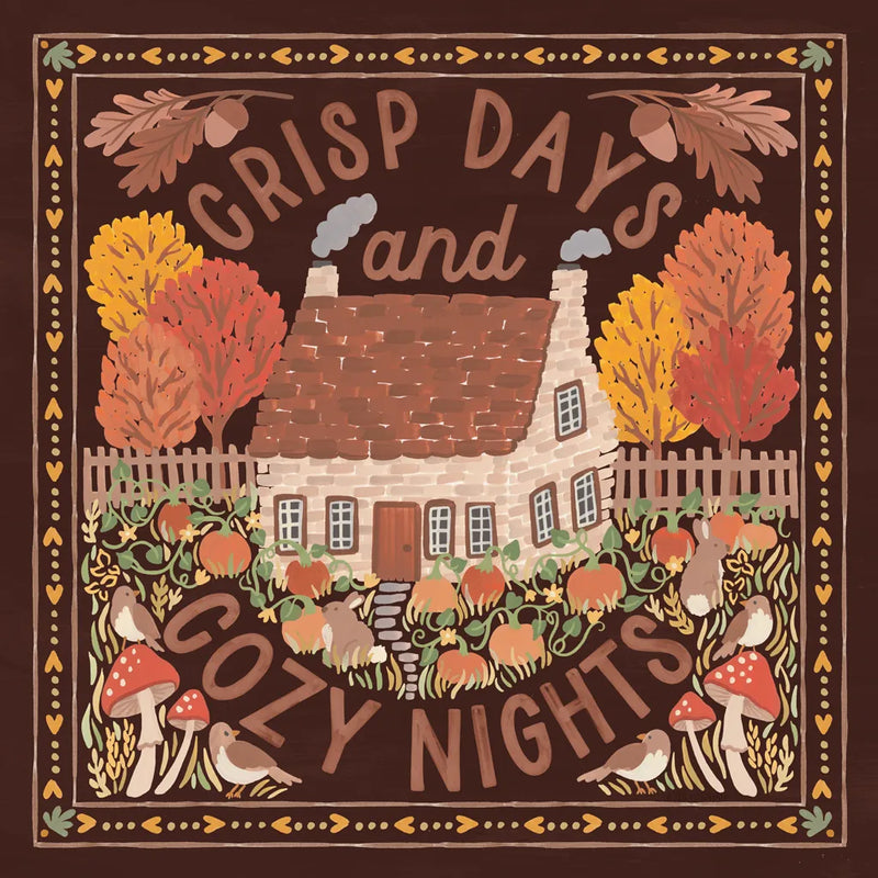 Autumn Days IV Dark by Laura Marshall. SKU 90593a. Archival Giclee Fine art print for wall decor.