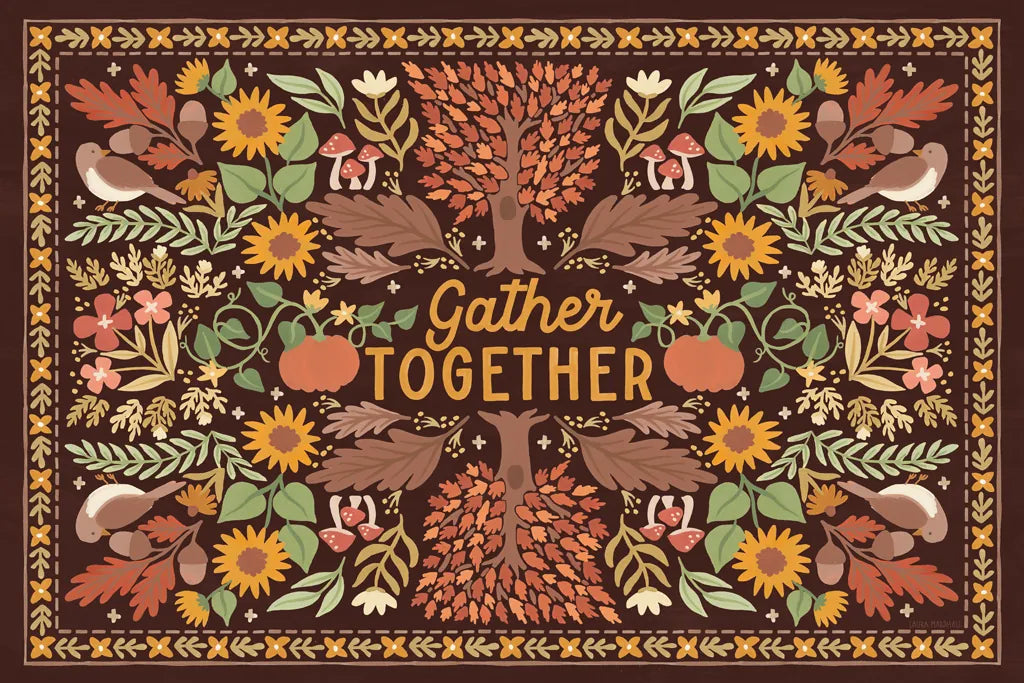 Autumn Days IX Dark by Laura Marshall. SKU 90598i. Archival Giclee Fine art print for wall decor.