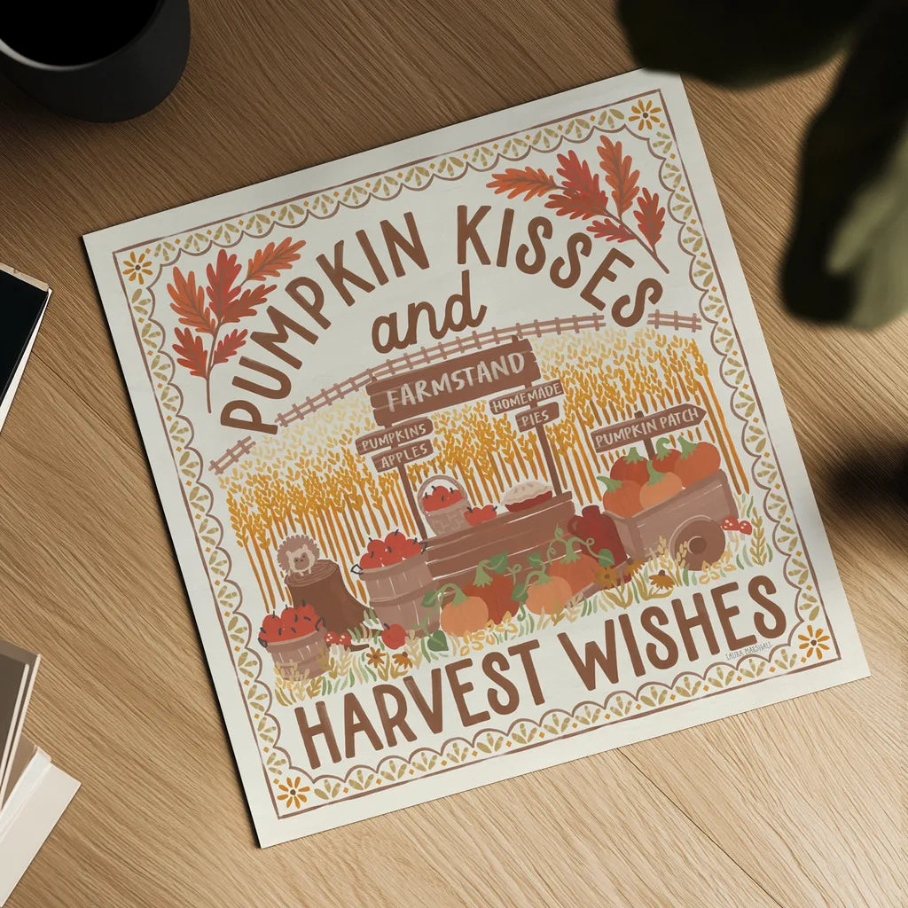 Autumn Days V by Laura Marshall. Shown as a detailed flat fine art print, highlighting archival giclee quality. Available as an archival giclee rolled canvas, fine art paper, or poster print. SKU 90583a.