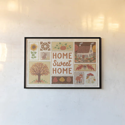 Autumn Days VI by Laura Marshall. shown as a paper print in a black flame. Available as a archival giclee rolled canvas, fine art paper, or poster print. SKU 90584i.