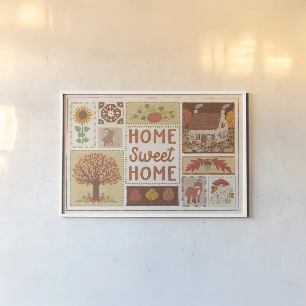 Autumn Days VI by Laura Marshall. shown as a paper print in a white frame. Available as a archival giclee rolled canvas, fine art paper, or poster print. SKU 90584i.