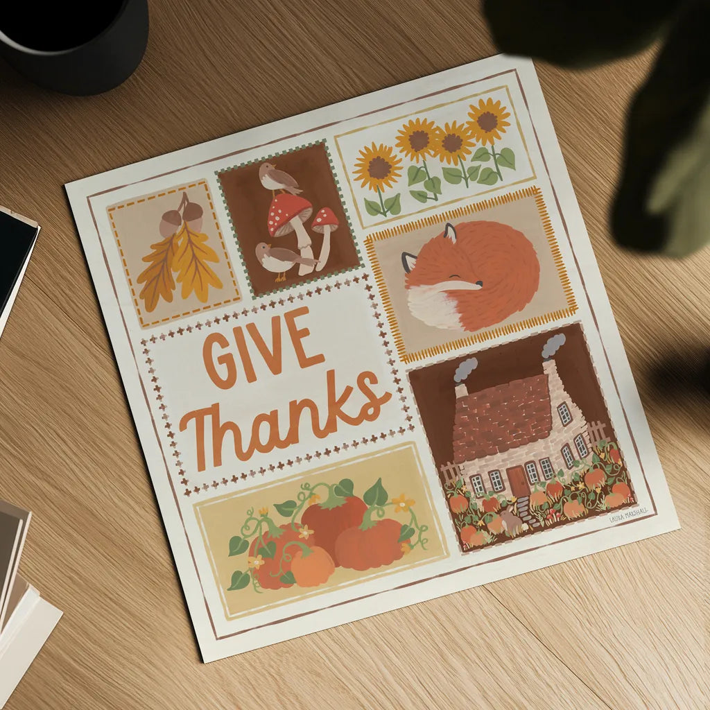 Autumn Days VIII by Laura Marshall. Shown as a detailed flat fine art print, highlighting archival giclee quality. Available as an archival giclee rolled canvas, fine art paper, or poster print. SKU 90586a.