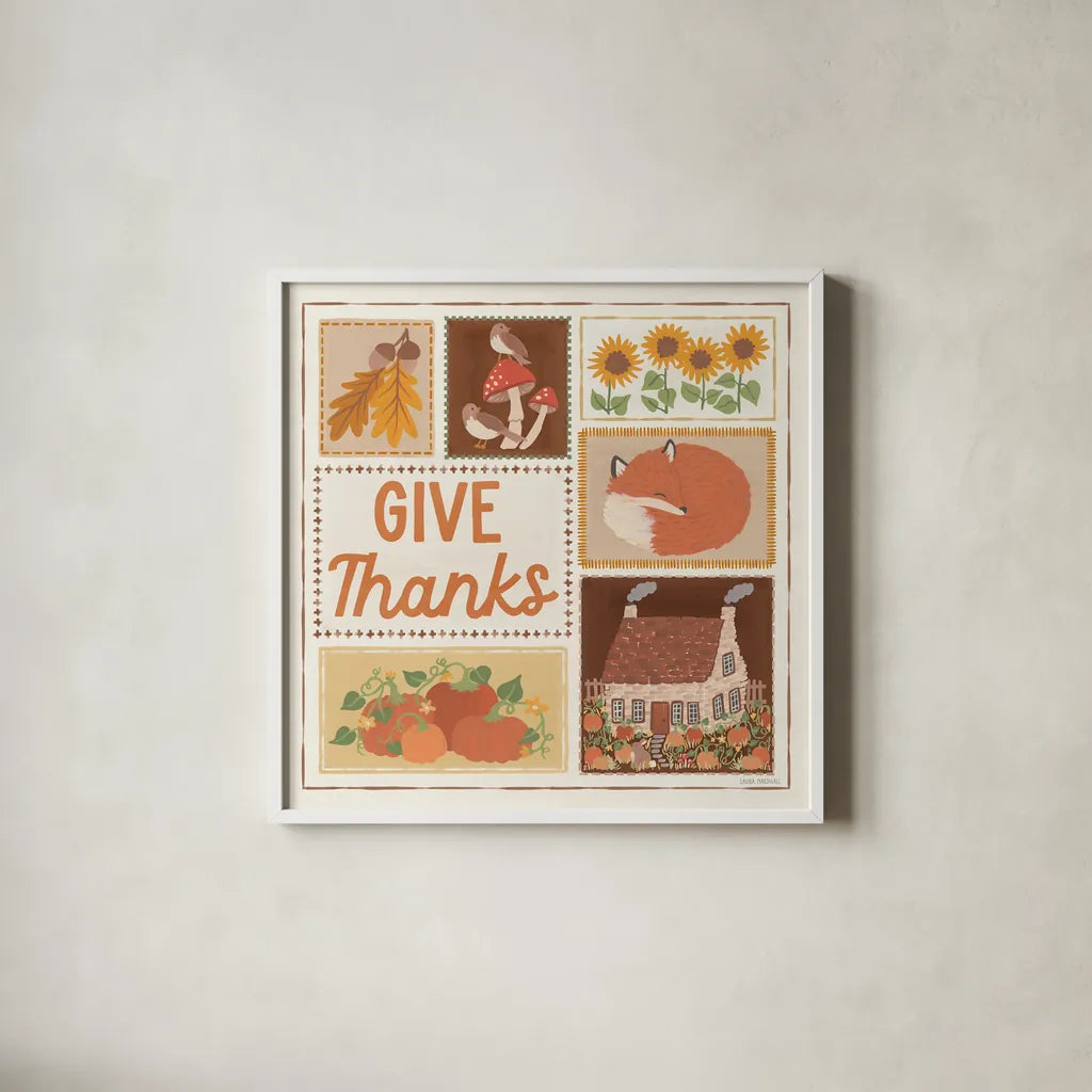 Autumn Days VIII by Laura Marshall. Shown in a crisp white glass frame for a clean and minimalist style. Available as an archival giclee rolled canvas, fine art paper, or poster print. SKU 90586a.