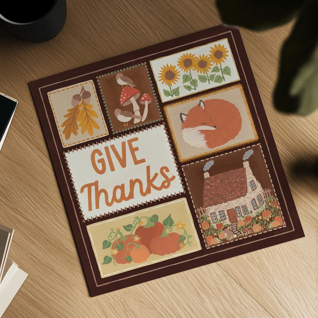 Autumn Days VIII Dark by Laura Marshall. Shown as a detailed flat fine art print, highlighting archival giclee quality. Available as an archival giclee rolled canvas, fine art paper, or poster print. SKU 90597a.