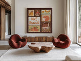 Autumn Days VIII Dark by Laura Marshall. Shown as extra-large giant wall art in a modern living room. Available as an archival giclee rolled canvas, fine art paper, or poster print. SKU 90597a.