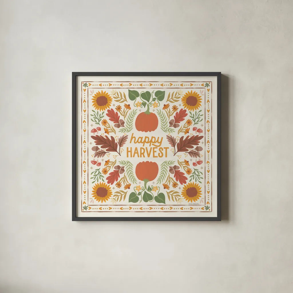 Autumn Days XI by Laura Marshall. Shown in a sleek black glass frame for a contemporary gallery look. Available as an archival giclee rolled canvas, fine art paper, or poster print. SKU 90589a.