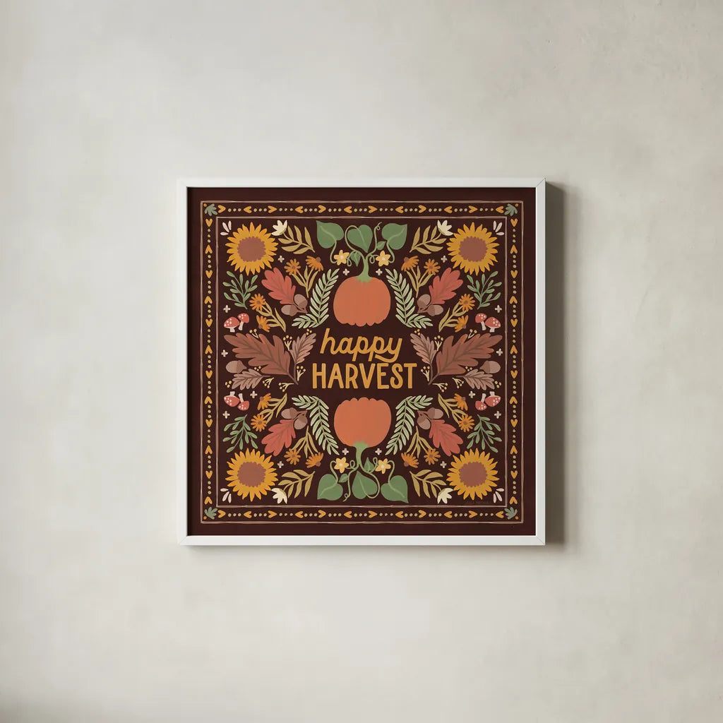 Autumn Days XI Dark by Laura Marshall. Shown in a crisp white glass frame for a clean and minimalist style. Available as an archival giclee rolled canvas, fine art paper, or poster print. SKU 90600a.