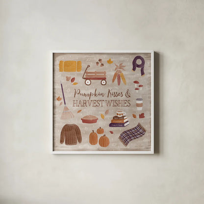 Autumn Enchantment II by Laura Marshall. Shown in a crisp white glass frame for a clean and minimalist style. Available as an archival giclee rolled canvas, fine art paper, or poster print. SKU 31590a.