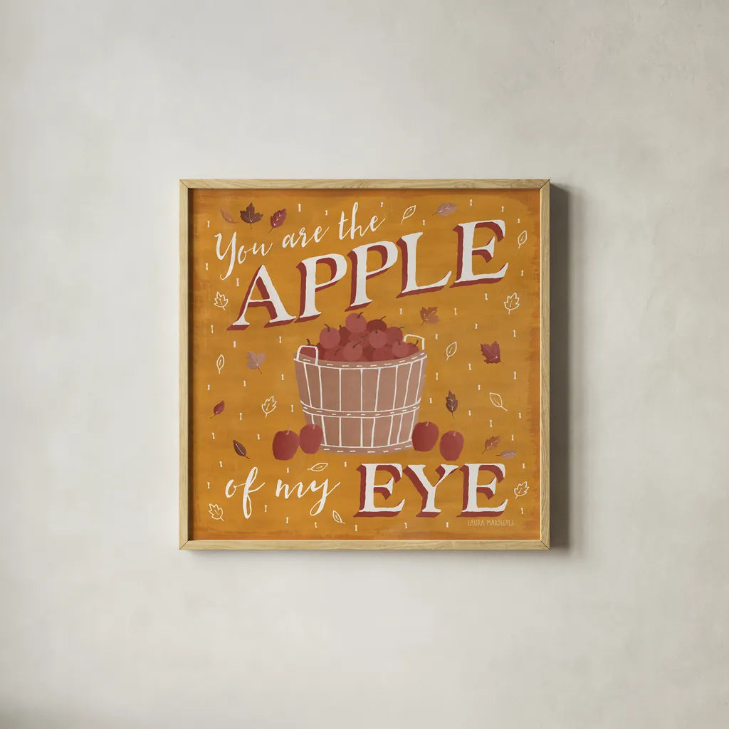 Autumn Enchantment IV by Laura Marshall. Shown in a natural wood glass frame for a timeless modern aesthetic. Available as an archival giclee rolled canvas, fine art paper, or poster print. SKU 31592a.